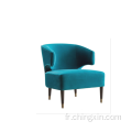 Chaise de loisirs en tissu patchwork avec repose-pieds